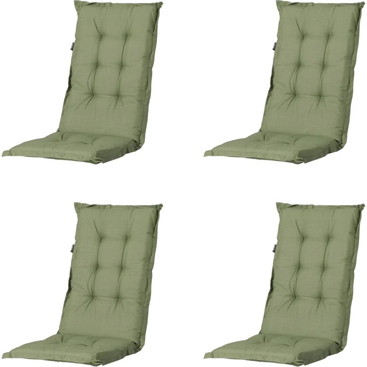 SET Tampa 4 x Klappsessel weiß, 4 x Auflage grün – Bild 3