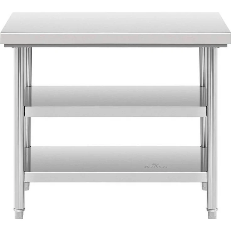Royal Catering Arbeitstisch 100 x 70 cm Edelstahltisch 600 kg Edelstahl Zerlegetisch 3 Ebenen, verschiedene Größen – Bild 3