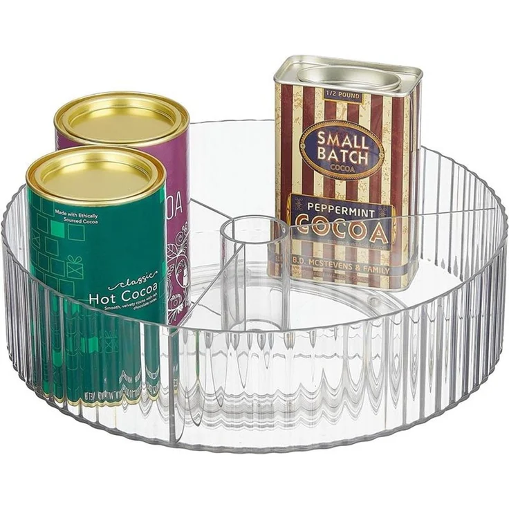 Drehbares Ordnungssystem Gewürzhalter 2er Set Drehteller mDesign Transparent – Bild 6