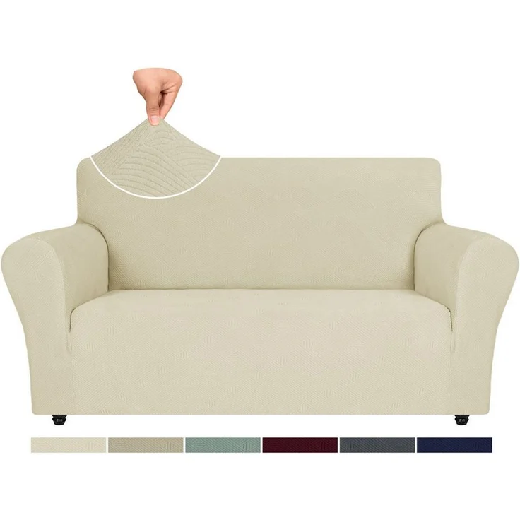 Coonoor Sofahusse Stretch Sofabezug, Sofa Überzug 1/2/3/4 Sitzer, Sofaschoner rutschfest, Elastisch Couch Überzug Mit Armlehnen, Sofaüberwurf Couch Überwurf – Bild 2