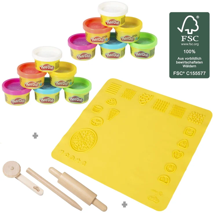 roba Spielset 'roba x Play-Doh' - Spiel- & Bastelmatte - 12x Play-Doh Knete – Bild 2