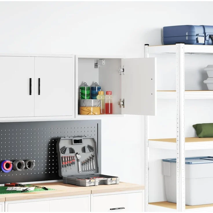 vidaXL Garagen-Wandschrank, Holzwerkstoff Weiß, 40 x 30 x 41 cm – Bild 2