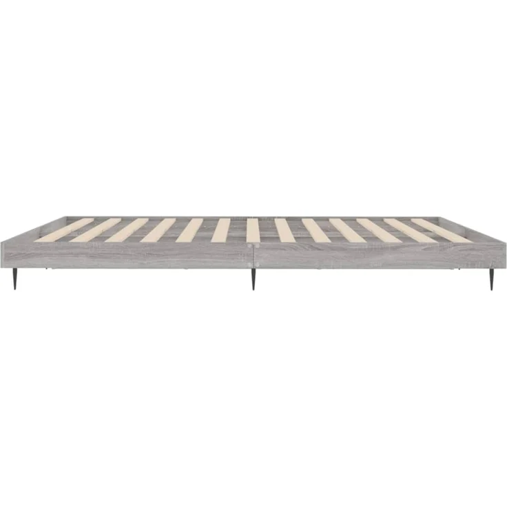 Doppelbett, Bettgestell Modernen ohne Matratze Grau Sonoma 160x200 cm Holzwerkstoff d2433e – Bild 7