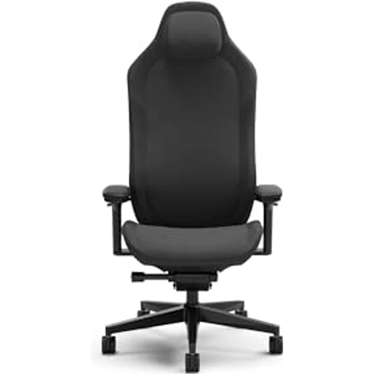 Fractal Design Refine Fabric Dark Gaming Chair - Ergonomic Office Desk Chair with 4D Adjustable Armrests, High-Back Support, Lumbar Cushion, Premium Fabric, and Memory Foam Neck Support – Bild 2