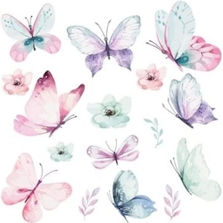 WANDKIND Wandtattoo Schmetterling Schwarm V220, wieder ablösbar – Bild 6