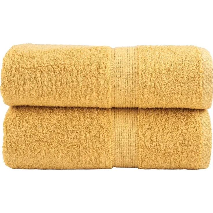 vidaXL Premium Gästetücher SOLUND 2 Stk. Gold 30x50 cm 600 g/m² 137278 – Bild 1