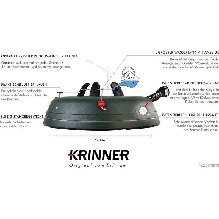 KRINNER Christbaumständer Ultra Grip XXL, 520 mm – Bild 7