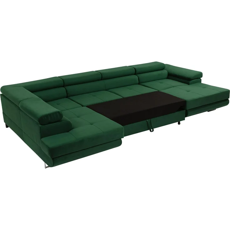 Wohnlandschaft Torezio Bis mit Bettkasten, Schlaffunktion und Einstellbare Kopfstützen (Farbe: Lumo 30, Seite: Rechts) – Bild 3