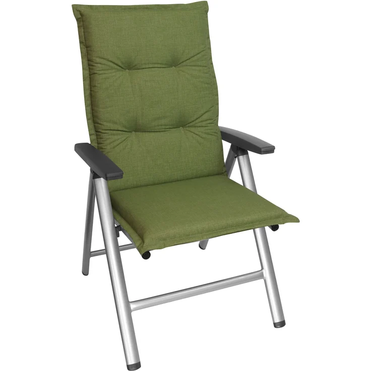 Gardissimo PREMIUM Hochlehner Gartenstuhl Auflagen 120x50x8cm grün – Bild 4