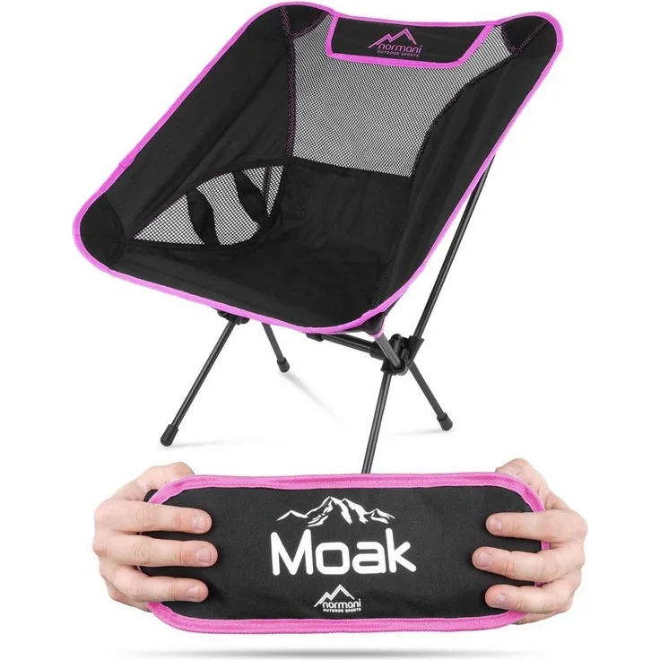 normani Campingstuhl Ultraleichter Campingstuhl Moak, Campingstuhl Angelstuhl - Gartenstuhl bis zu 135 kg