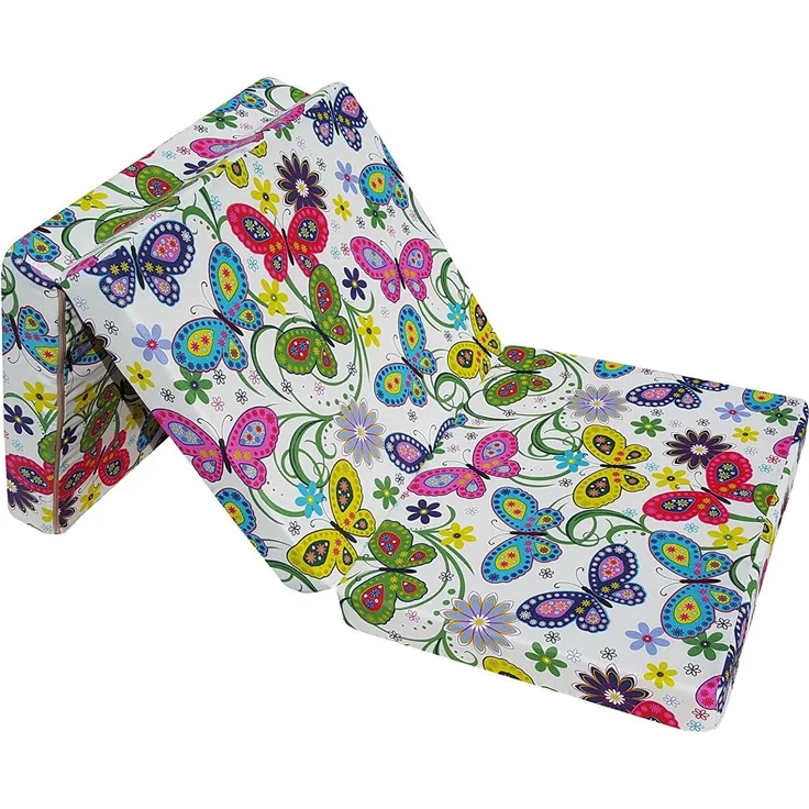 Natalia Spzoo Faltmatratze Klappmatratze 198 x 80 x 10 cm Bunt (Garden-70% Cotton 30% Polyester.)