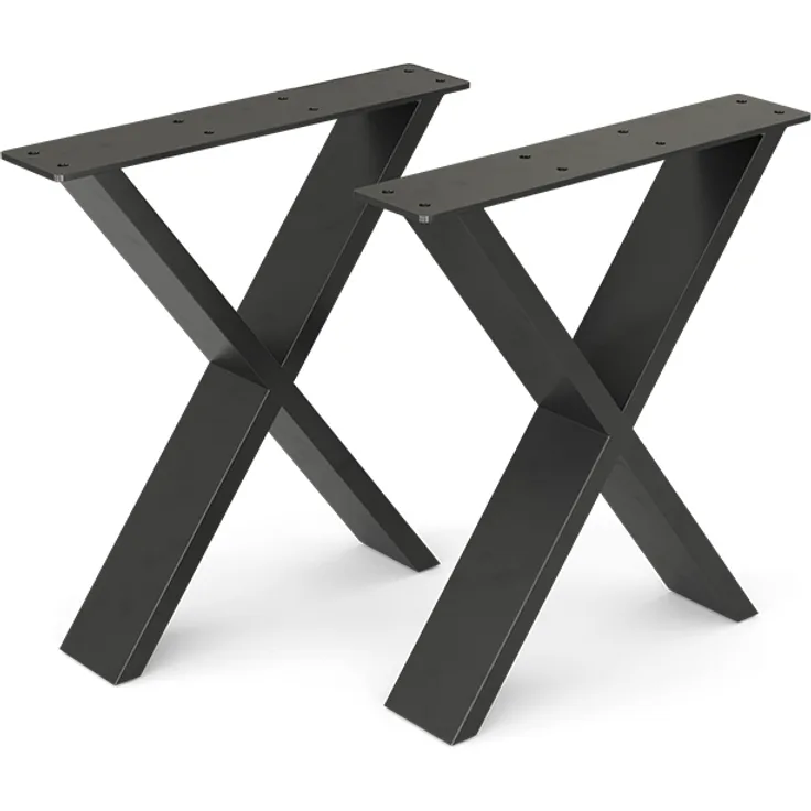 Tischbeine Schwarz 40 x 42 cm X-Form Vicco