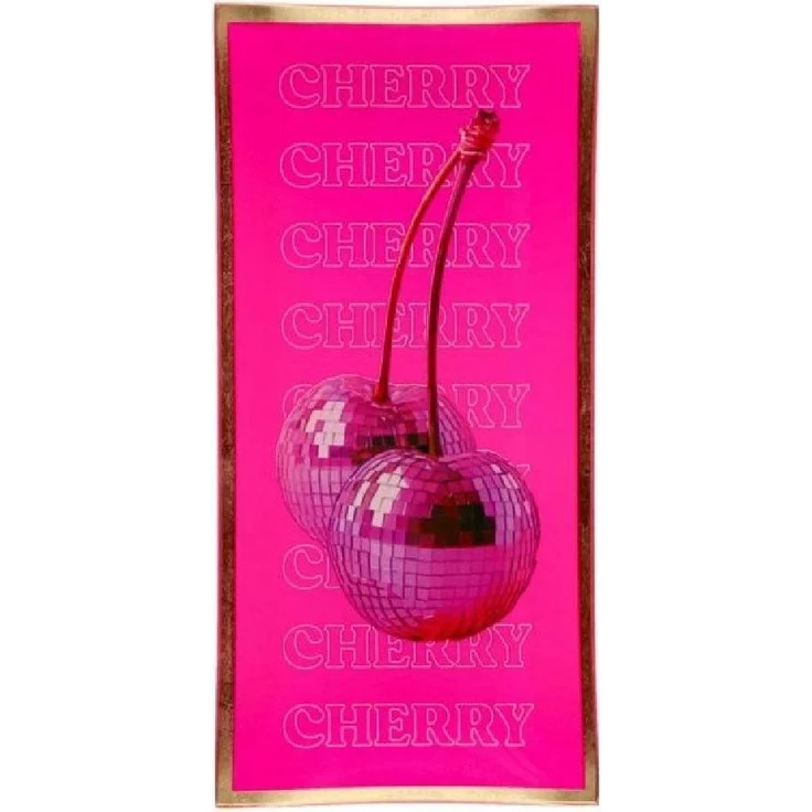 Giftcompany Servierschale Glasteller Love Plates Cherry Neon Rosa – Bild 1