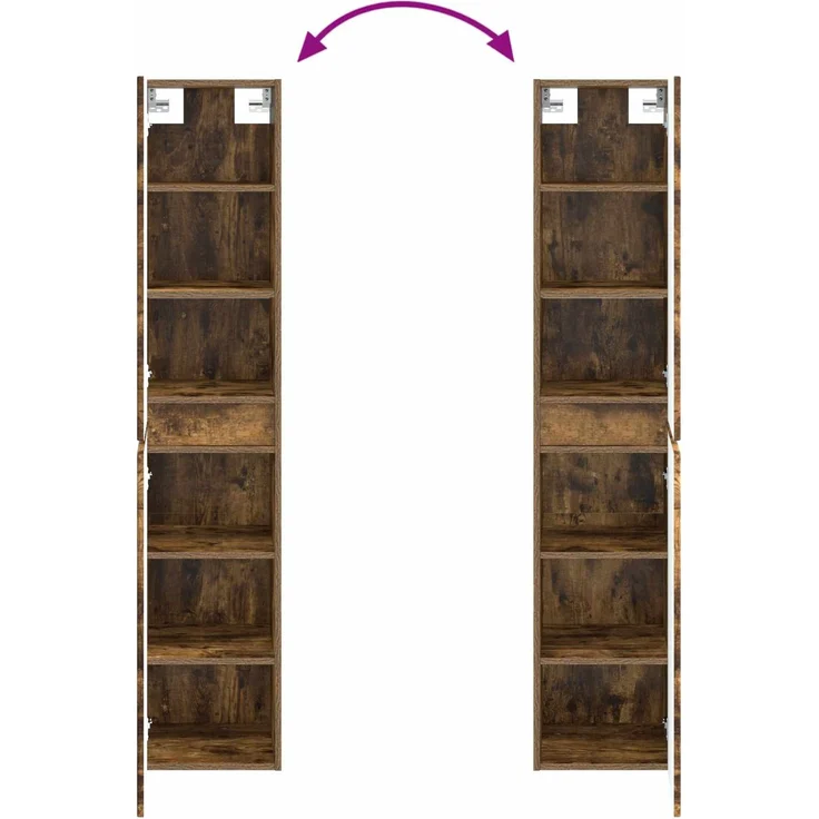 vidaXL Badezimmerschrank-Set 5 stk. Geräucherte Eiche 3406038 – Bild 11