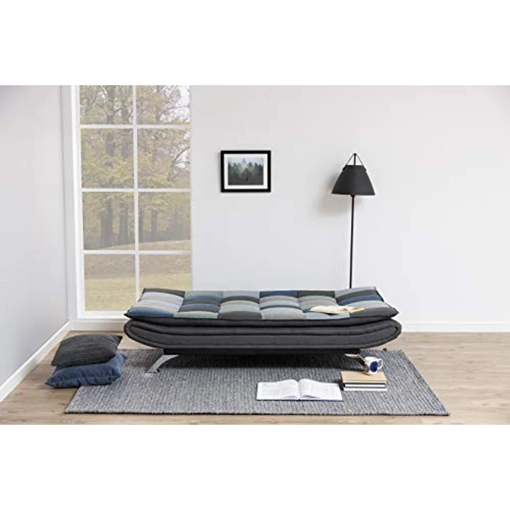 Schlafsofa FAITH, grau/blau, ca. 196 cm – Bild 11