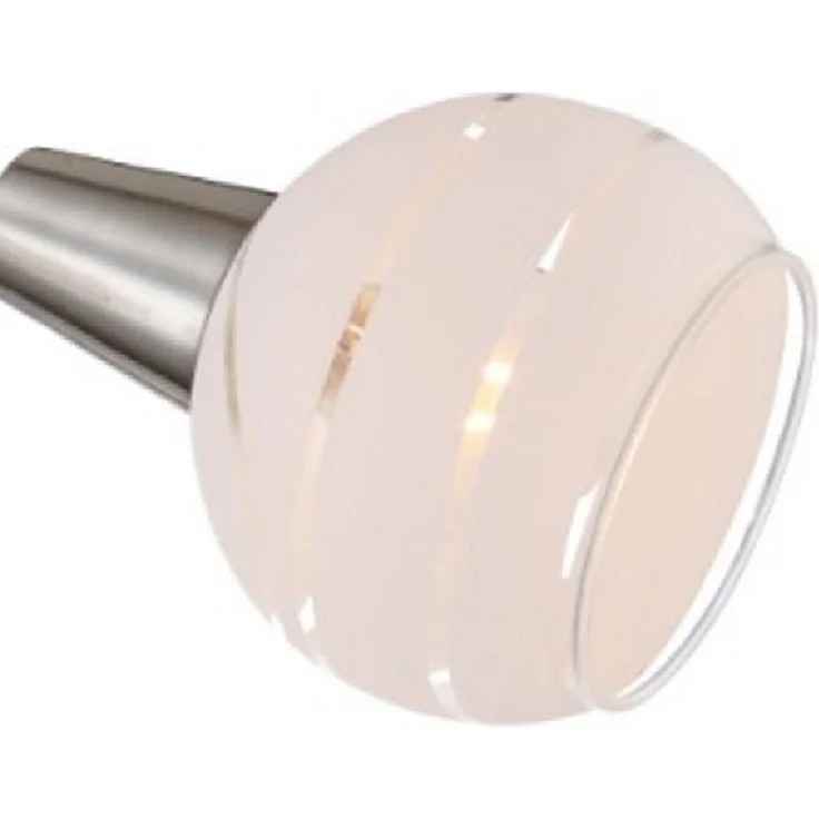 TRANGO LED Deckenleuchte, Dimmfunktion, 4-flammig 1001-42SD Deckenleuchte OLIVIA inkl. 4x 3-Stufen dimmbar LED Leuchtmittel 3000K warmweiß I Deckenlampe in Edelstahl-Optik mit Design Gläsern, Deckenstrahler, Wohnzimmer Lampe, Spots – Bild 3