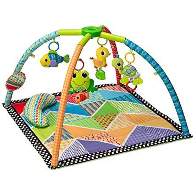 Infantino 'Tiere' Krabbeldecke mit Spielbogen 75x75 cm