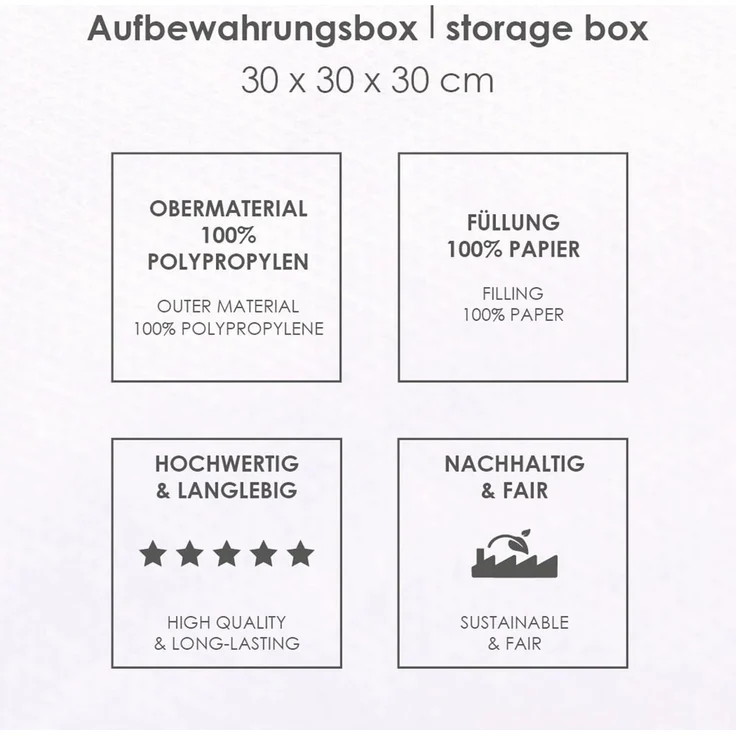 Herding Aufbewahrungsbox Storage-Box für Baby Kind Waldfreunde 30x30x30 cm – Bild 7