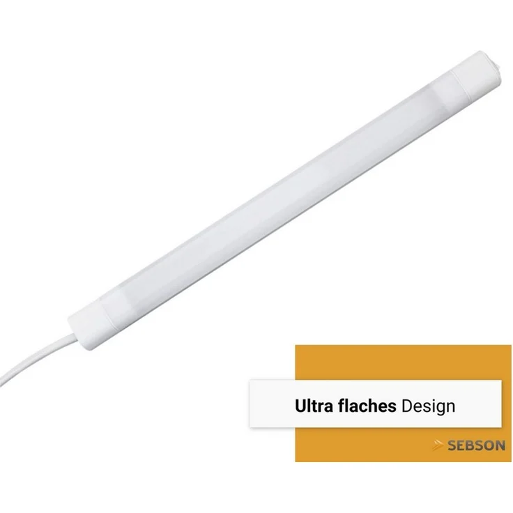 SEBSON Aufbauleuchte LED Unterbauleuchte 30cm, 4W, 300lm, neutralweiß, Stecker & Schalter – Bild 3