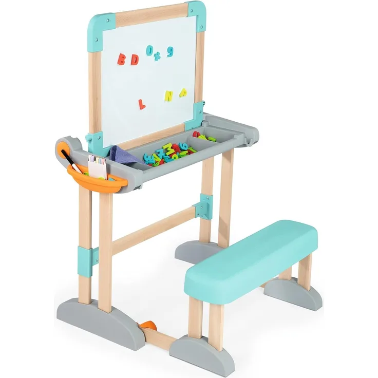 Smoby Smoby Wooden Table Blackboard 2in1 Magnetic Chalk