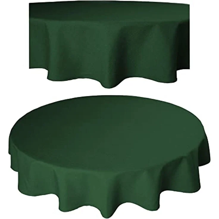 Haus und Deko Tischdecke Tischdecke rund 220 cm Ø beschichtet Leinenoptik wasserabweisend Lotus (1-tlg) – Bild 2