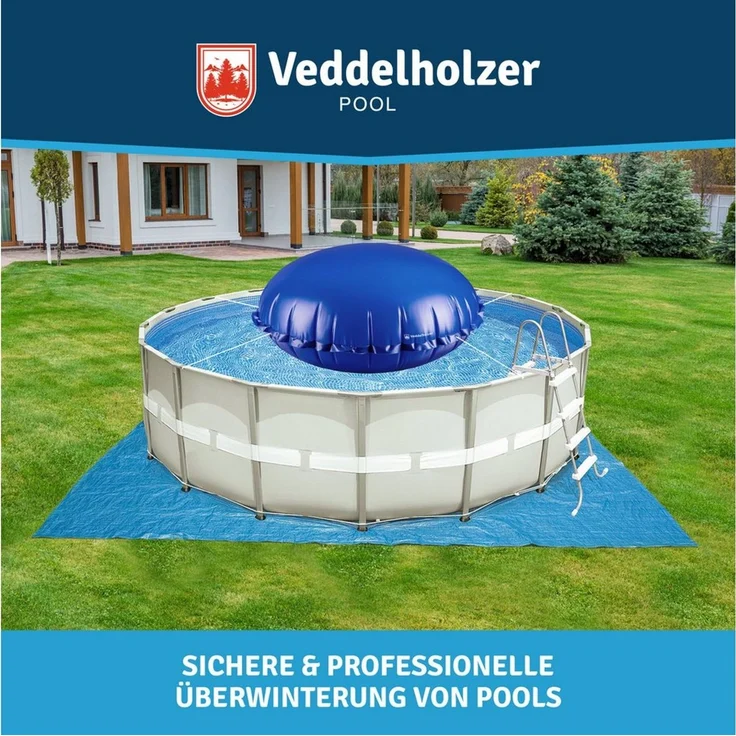 Veddelholzer aufblasbare Whirlpoolabdeckung Poolkissen Winter Ø4 m Luftkissen Set Inkl. 15 m Befestigungsseil, Pool Zubehör zur Überdachung Abdeckung – Bild 3