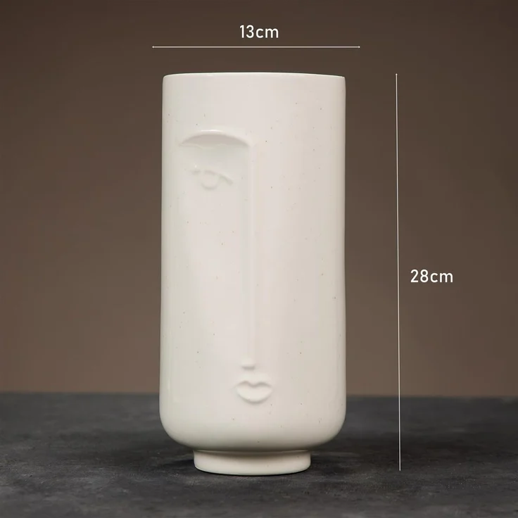 Blumenvase, 13 x 28 cm, weiß – Bild 5