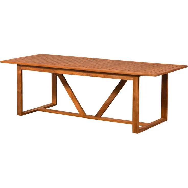 Livetastic Gartentisch Beaver, vollmassiv aus Teakholz, rechteckig in Natur, 90x75x240 cm