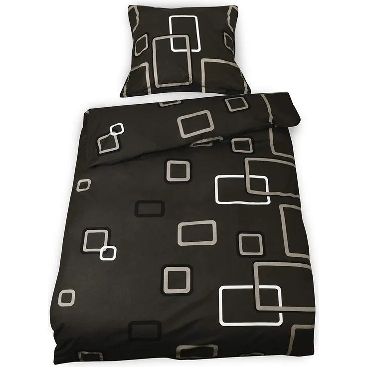 Beautissu 'noa' Bettwäsche, Renforcé, Baumwolle, 155x220 cm + 80x80 cm