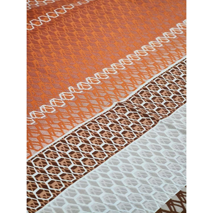 KK 'Fedariko' Renforce Bettwäsche Set, 2tlg., Baumwolle Braun/Grau/Terrakotta, 135x200 cm + 80x80 cm – Bild 2