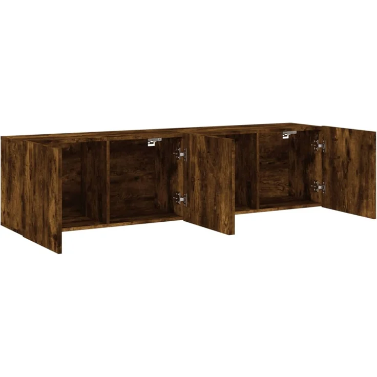 2 pcs TV-Wandschrank, TV Hängeboard Hängeschrank Räuchereiche 80x30x41 cm – Bild 6
