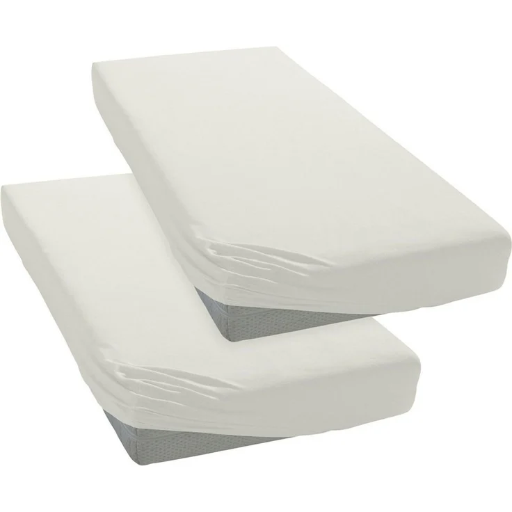 OTTO home Spannbettlaken Cremona, in PREMIUM Qualität aus 96% Baumwolle & 4% Elasthan, Jersey-Elasthan, Gummizug: rundum, (2 Stück), Größe ab 90x200 cm, in 145g/m² sowie 180 g/m² erhältlich – Bild 5