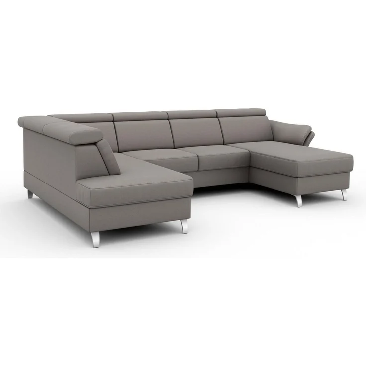 sit&more Wohnlandschaft Vincenzo U-Form, inklusive Kopfteilverstellung, wahlweise mit Bettfunktion, Bettkasten – Bild 3