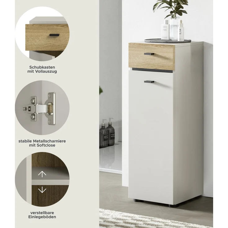 Aqua Standschrank in Kaschmir Melamin – Bild 7