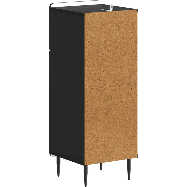vidaXL Badezimmer Aufbewahrungsschrank HAARLEM Schwarz 30 x 31 x 80 cm 896826 – Bild 5