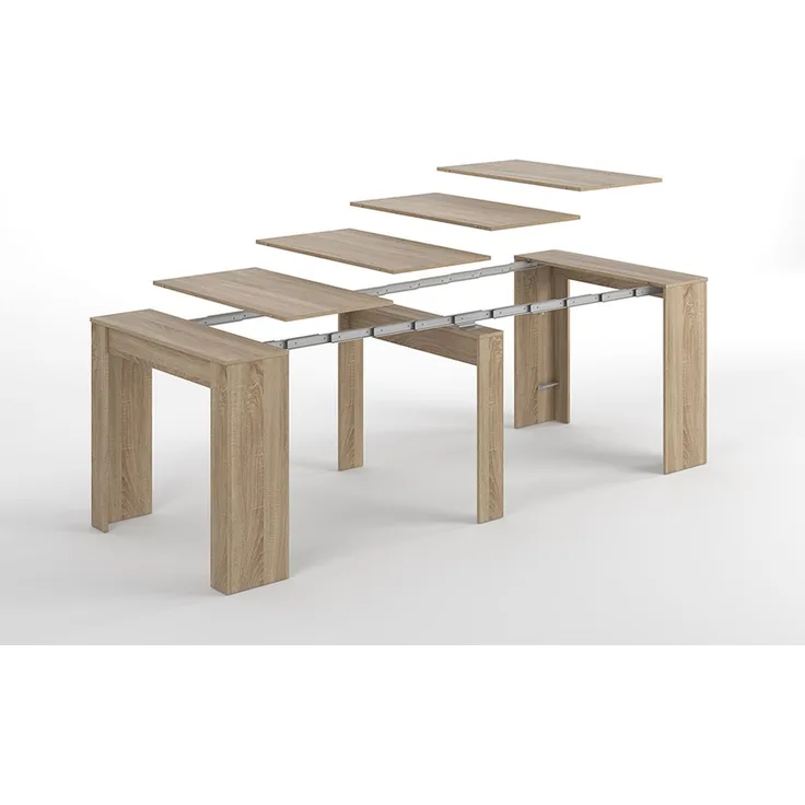 Kulissen-Esstisch >Multifunktionstisch< ausziehbar bis 237cm, in Kanada-Eiche - 90(237)x78x51 (BxHxT)
