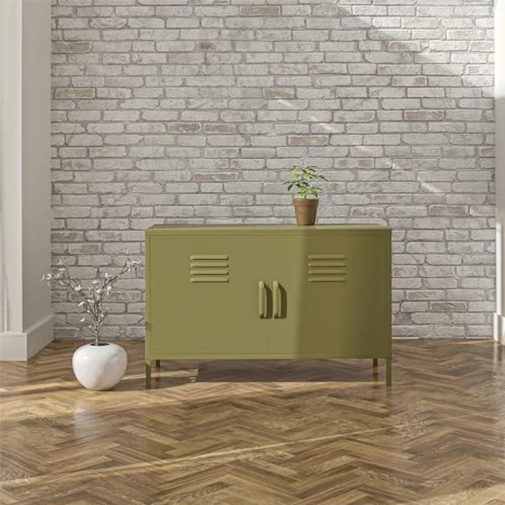 Dorel Home Queer Eye Bradford Metallschrank, Spind, olivgrün, Einheitsgröße – Bild 9