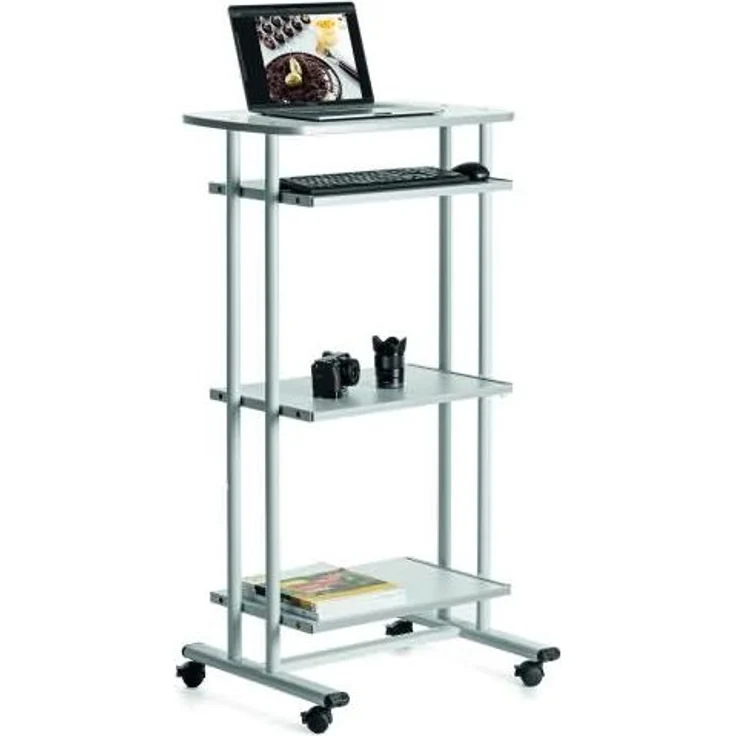Rocada Computertisch 5220V22 R522096 3Fächer 68x126x49cm silber – Bild 3