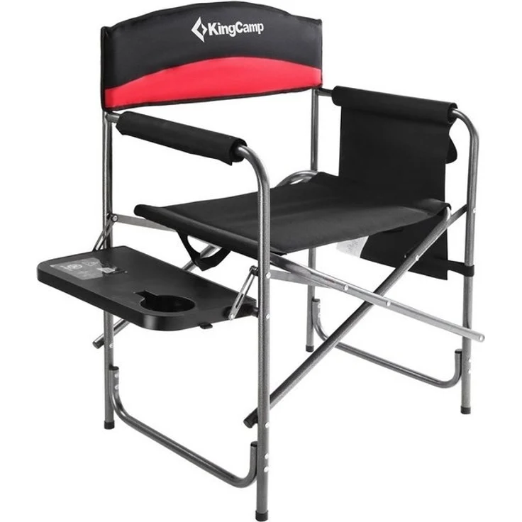 KingCamp Campingstuhl Regie Stuhl XL Director Camping Falt Klapp, Sessel Armlehne Tisch 180 kg – Bild 4