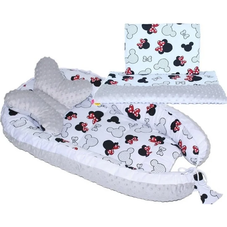 Primawela Bettnestchen Baby MINKY Nestchen Kokon Kuschelnest Kissen Decke Schmetterlingkissen – Bild 2