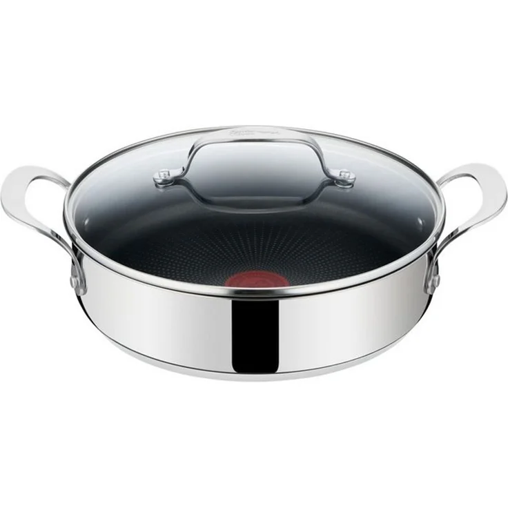 Tefal Jamie Oliver Servierpfanne mit Deckel 25 cm, Induktionsgeeignet, Edelstahl Bratpfanne, Antihaftbeschichtet, Hochwertige Pfanne für alle Herdarten, Backofenfest, Genieteter Griff, Titanbeschichtung E30 – Bild 4