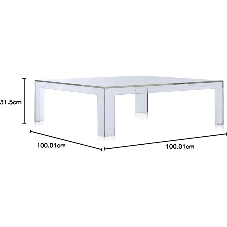 Kartell Invisible Table, Glasklar, H. 31.5 cm – Bild 2