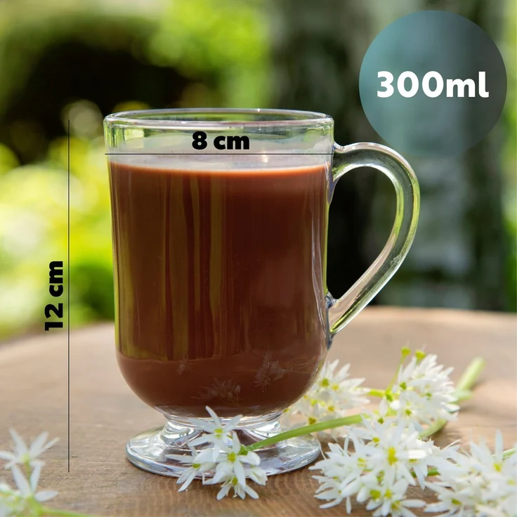 KADAX 6x Kaffee-Latte-Teegläser 300 ml Glasset mit Griff – Bild 3