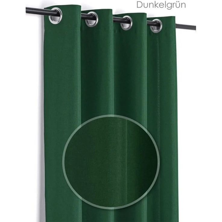 Beautex Vorhang Leinen Optik Brilliant Ösenvorhang, Gardine mit Ösen 140x245 cm (1 St), Ösen, blickdicht – Bild 3