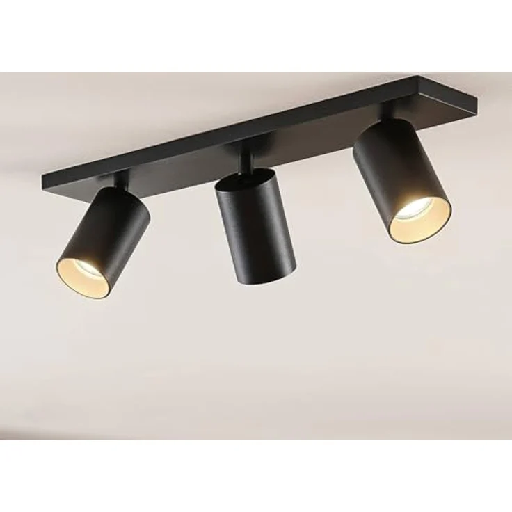 Arcchio Deckenlampe, Deckenspot 3x GU10, 350° drehbar, 90° schwenkbar, Aluminium schwarz, ohne Leuchtmittel – Bild 2