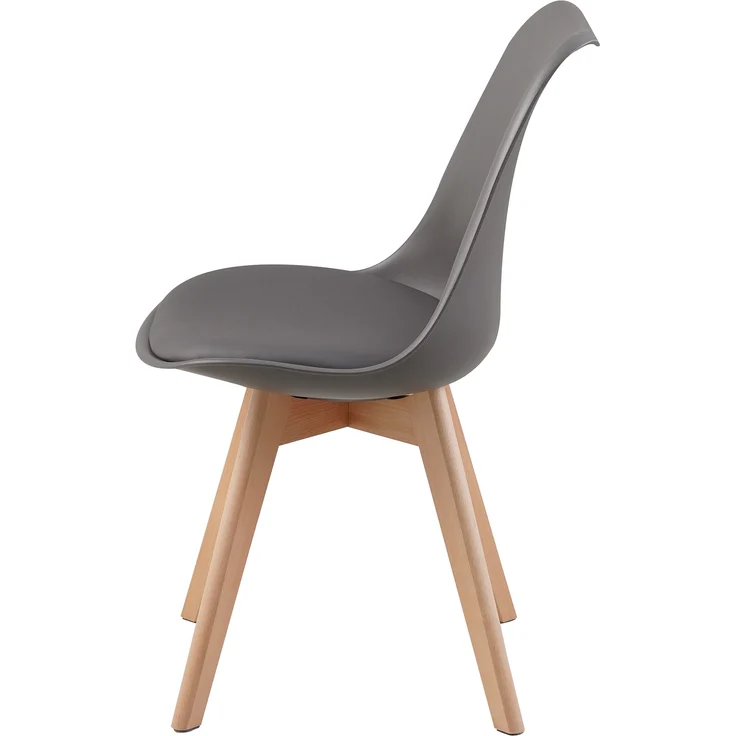 Albatros Esszimmerstühle 4er Set AARHUS, Grau - Beine aus Buche Massiv-Holz, Skandinavisches Retro-Design, bequemer Schalenstuhl - Eleganter Küchenstuhl, Stuhl Esszimmer für Esstisch – Bild 9