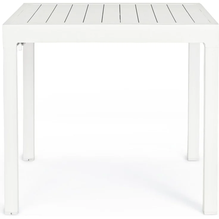 Gartenesstisch Pelagius aus Aluminium, ausziehbar und wetterfest, modern, weiß, für 2–4 Personen – Bild 3
