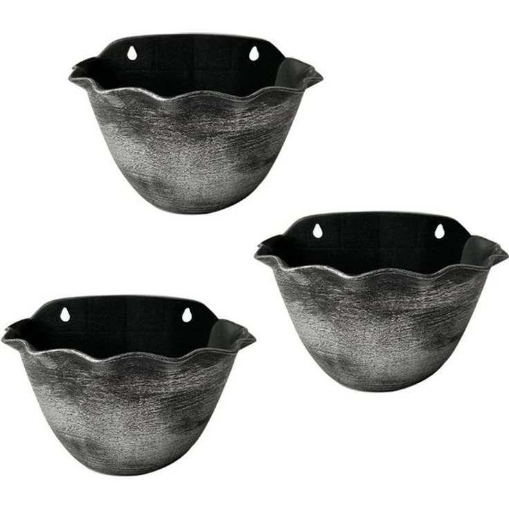 HTI-Living Pflanzschale Pflanzschale Nessa Muschel Wandmontage (Stück, 3 St, 3 Pflanzschalen), Blumentopf hängend Kunststoff – Bild 4