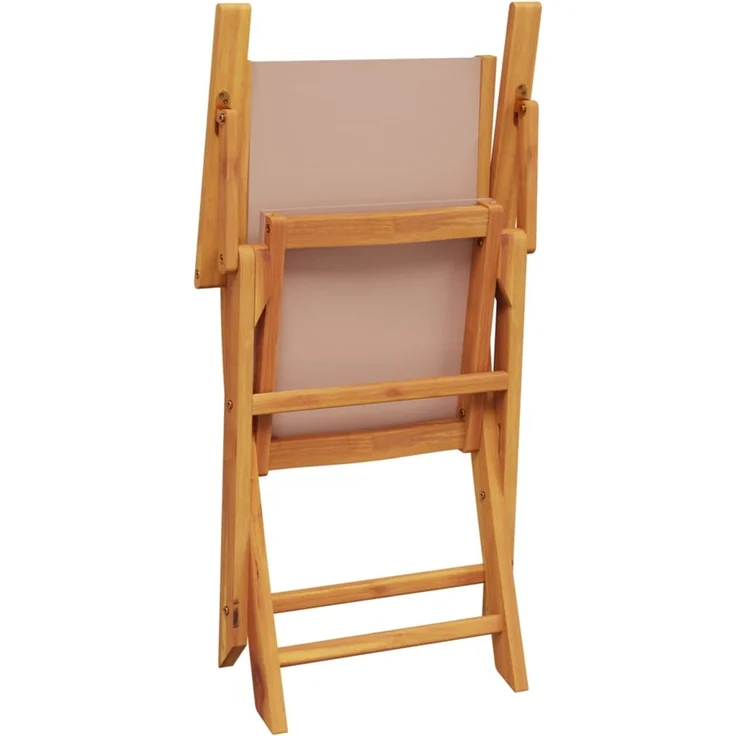 vidaXL Gartenstühle 2 Stk. Taupe Massivholz Akazie & Stoff 367671 – Bild 8