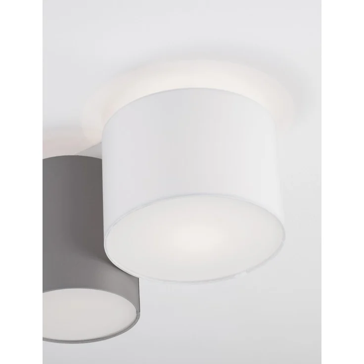 Nova Luce 9555804 BRYSON Deckenleuchte 2-flammig Weiss Grau E27 – Bild 3
